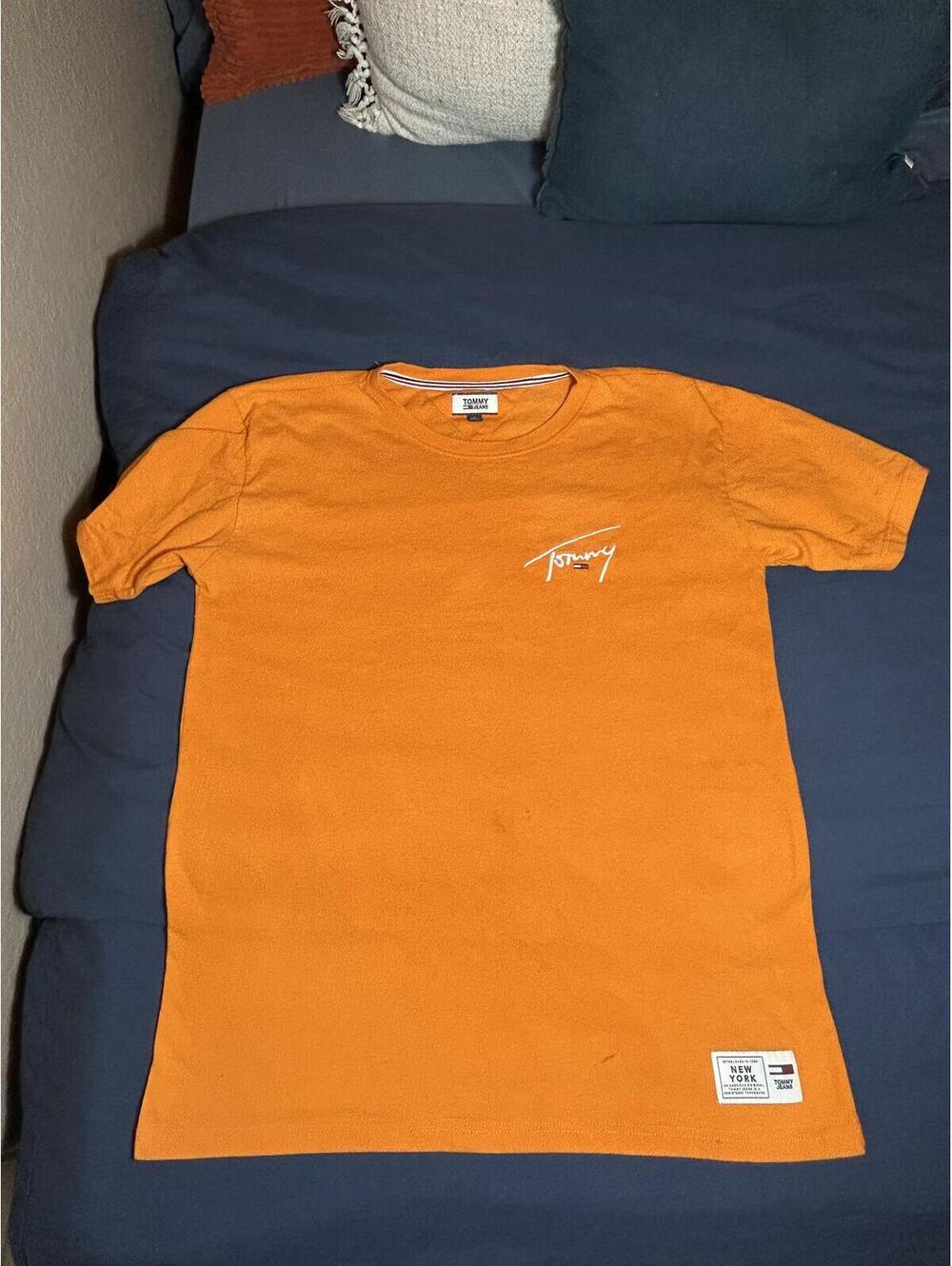 Tommy Jeans Orange Logo Graphic T-Shirt Size M